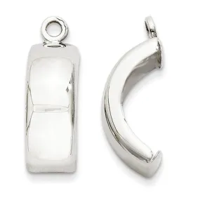 14k White Gold Charming Hoop Earring Jackets