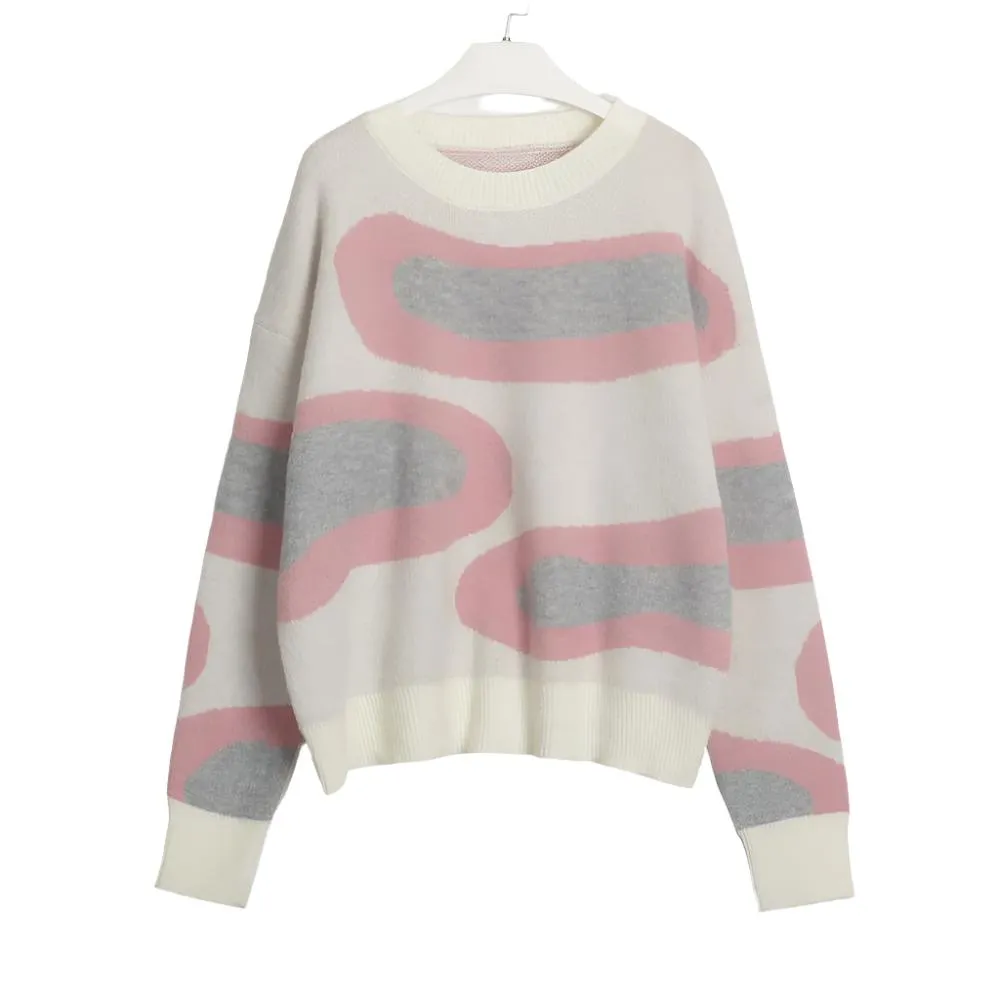 Abstract Cloud Pullover Sweater