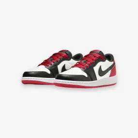 AIR JORDAN 1 LOW OG Retro GS White Black Varsity Red CZ0858-106