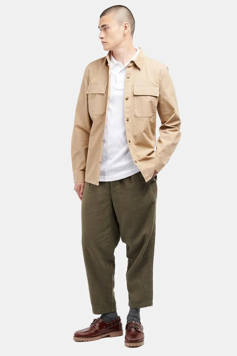 Barbour White Label Nico Heavy Washed Overshirt (Sand)