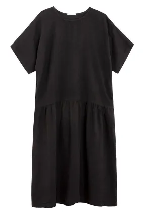 Black Linen Easy Dress