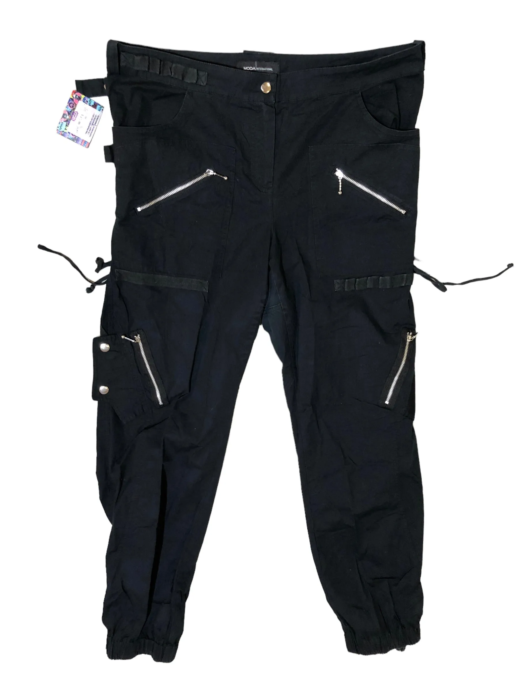 Black Neo Cargo Pant by Moda