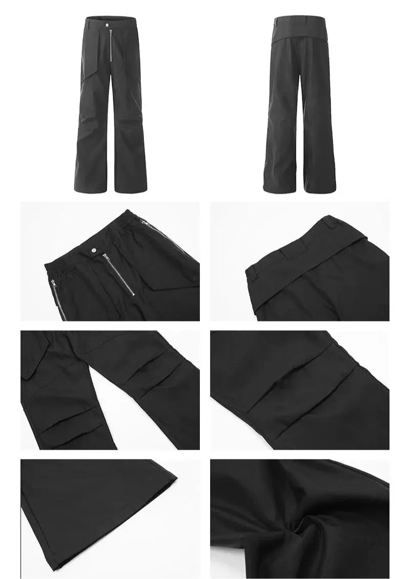 Black Slim Fit Cargo Pants