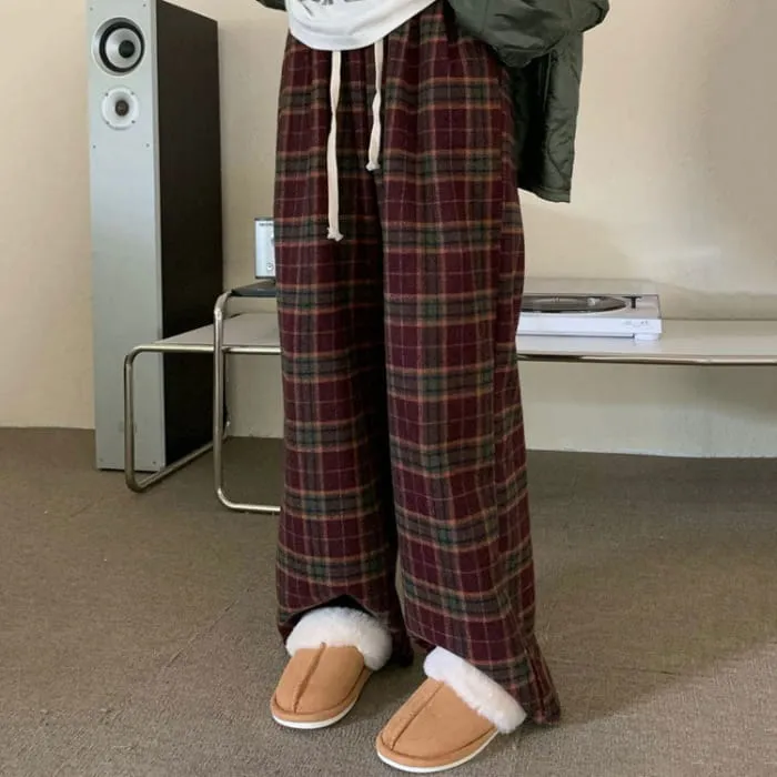 Casual Plaid Pants