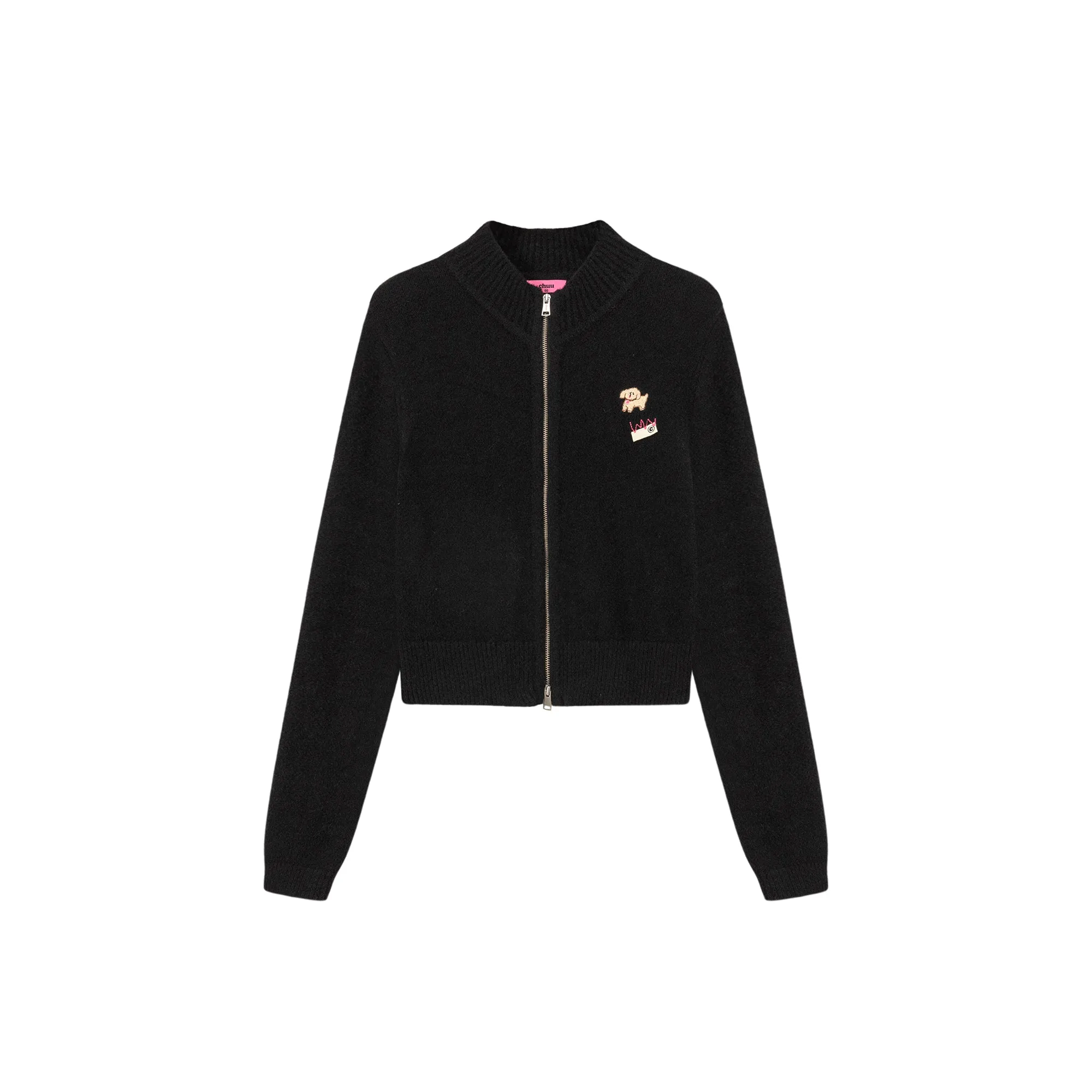 Color Puppy Logo Zip-Up Cardigan