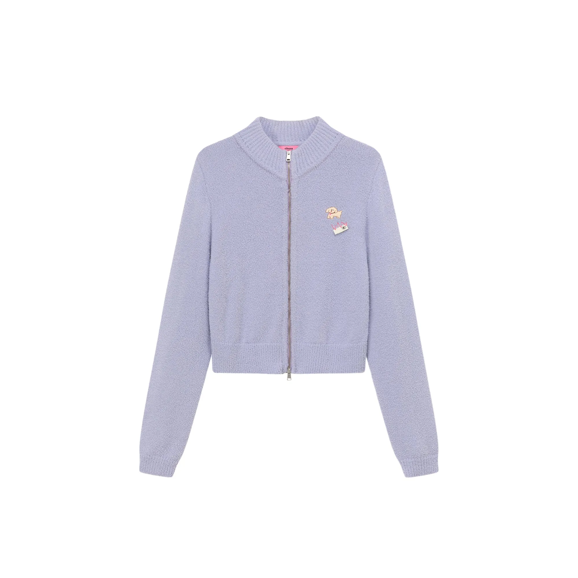 Color Puppy Logo Zip-Up Cardigan