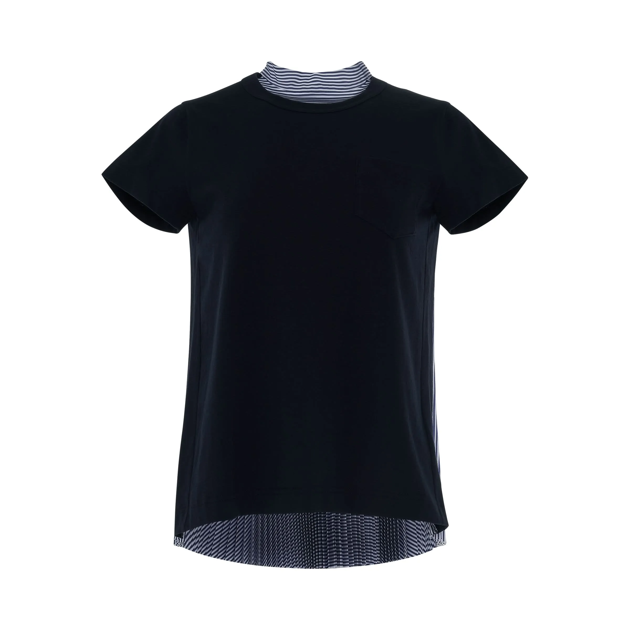 Cotton T-Shirt in Navy/Stripe