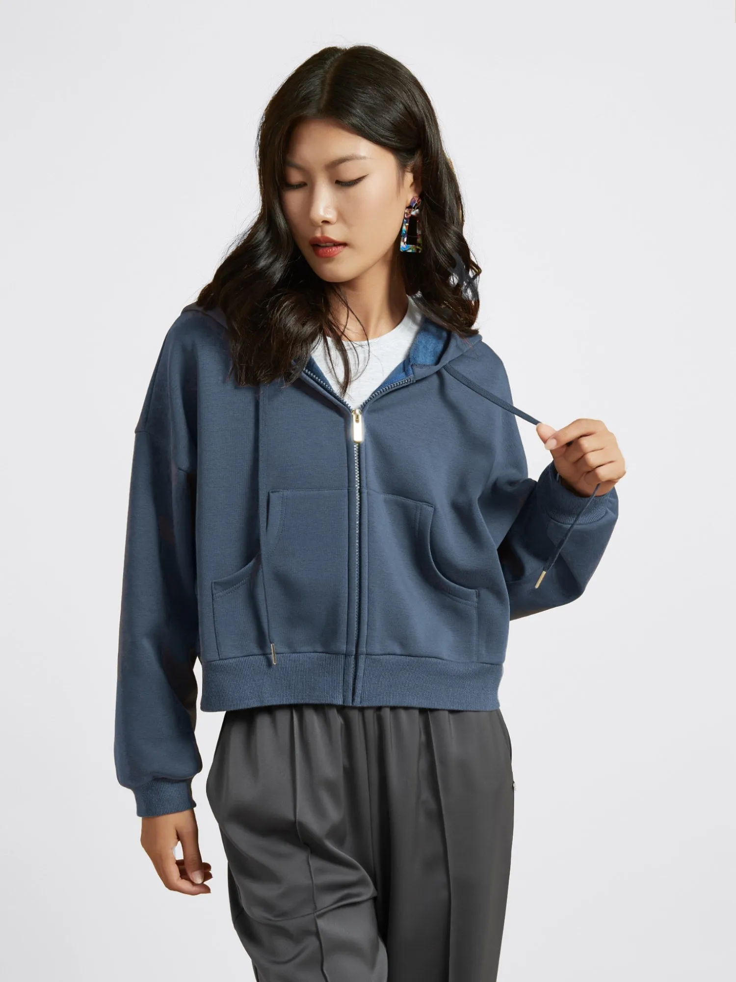 Cubby Zip Up Hoodie - Cropped