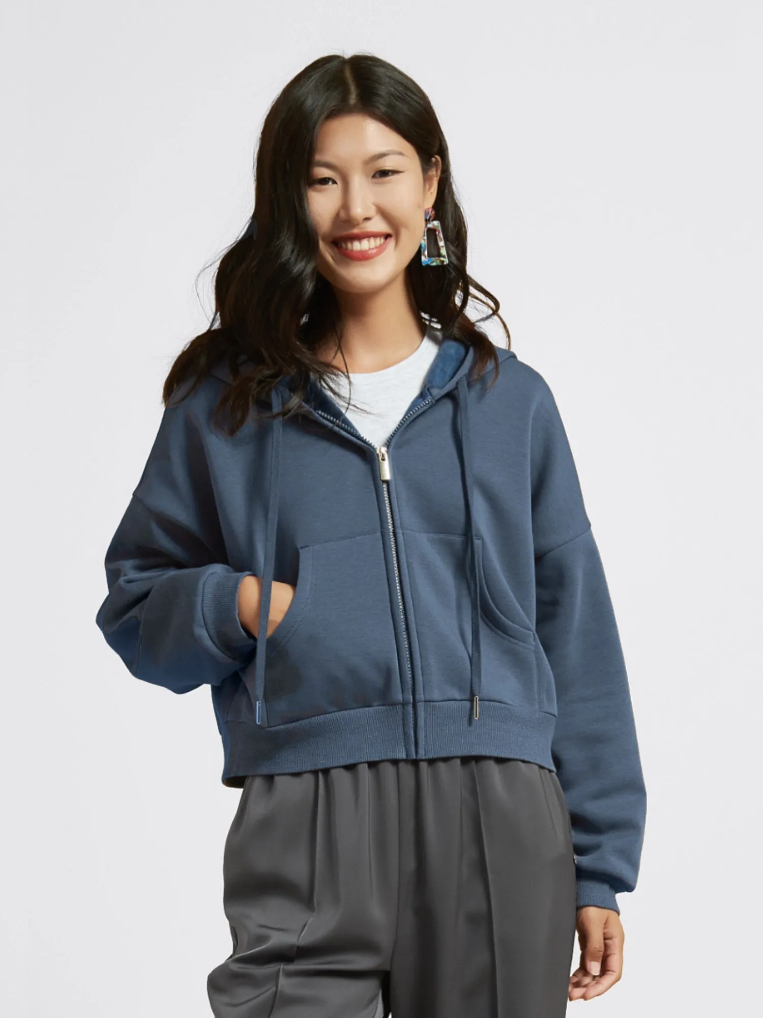 Cubby Zip Up Hoodie - Cropped