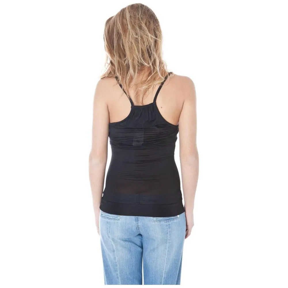 Datch Black Viscose Tops & T-Shirt