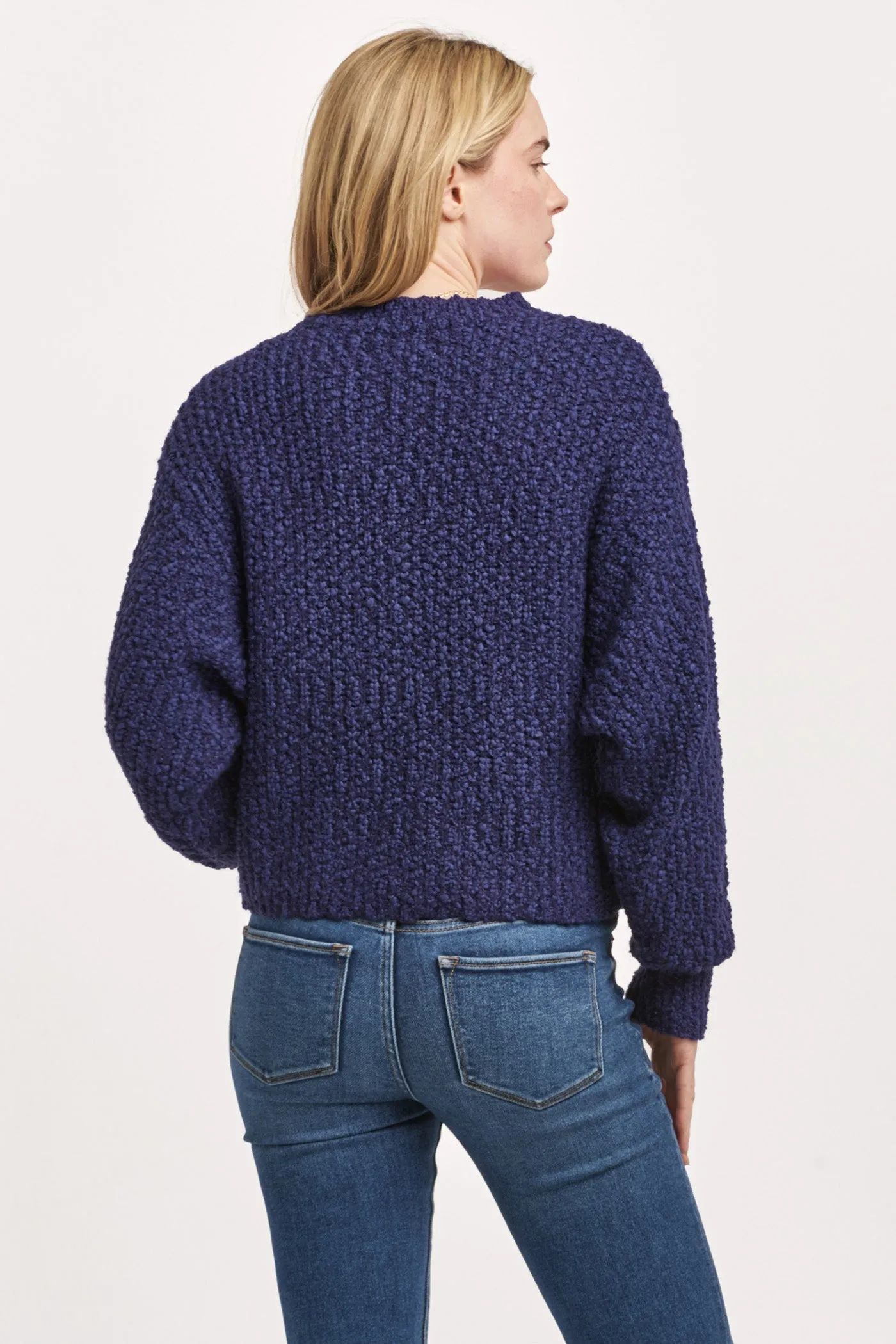 FANTINE CREW NECK LONG SLEEVE SWEATER SKIPPER BLUE