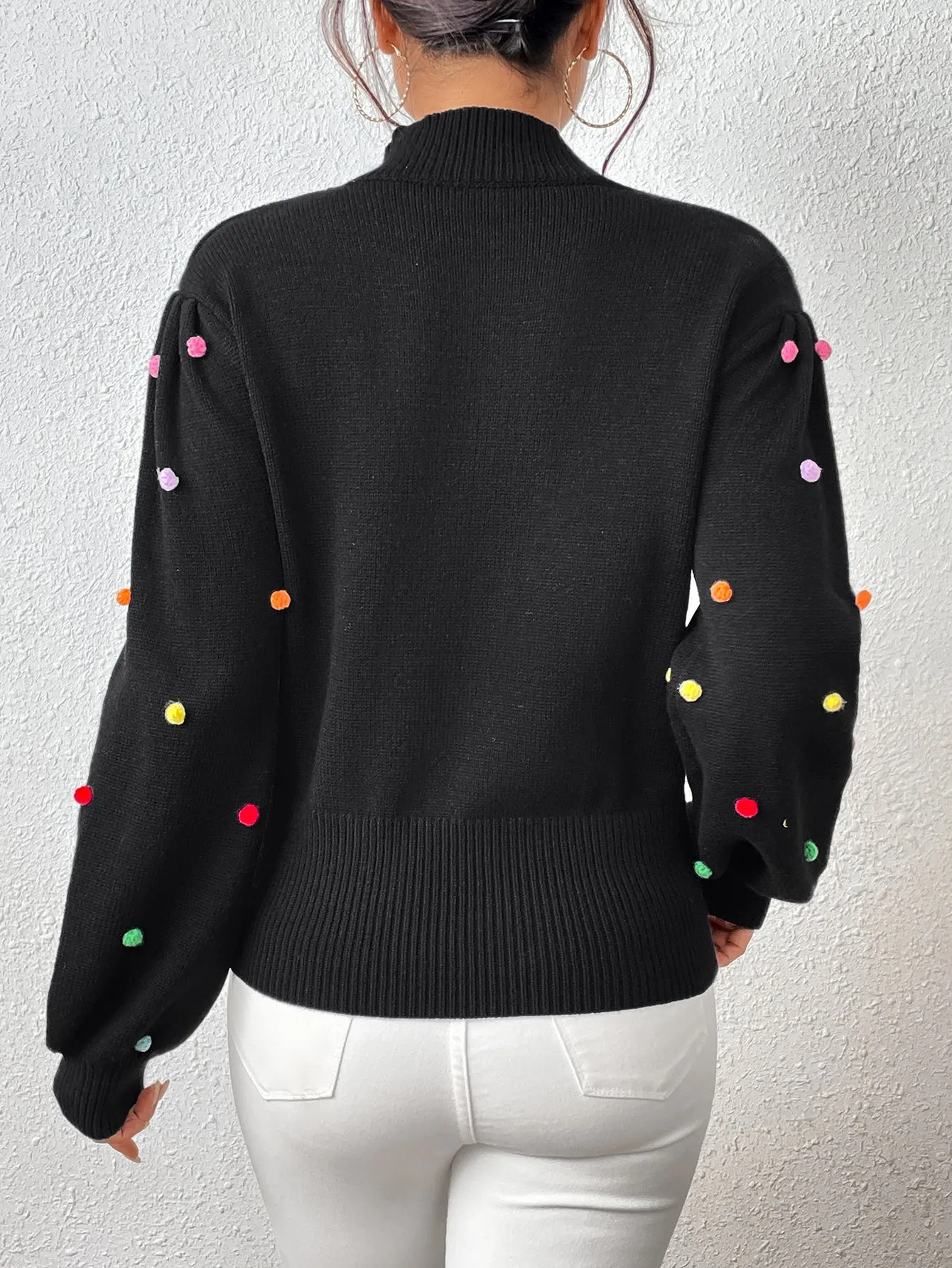 Fashion Colored Ball Sweater