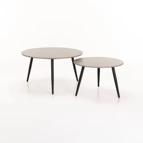 FIA SET OF 2 STONE TOP COFFEE TABLE