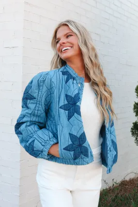 Free People Quinn Quilted Jacket Print