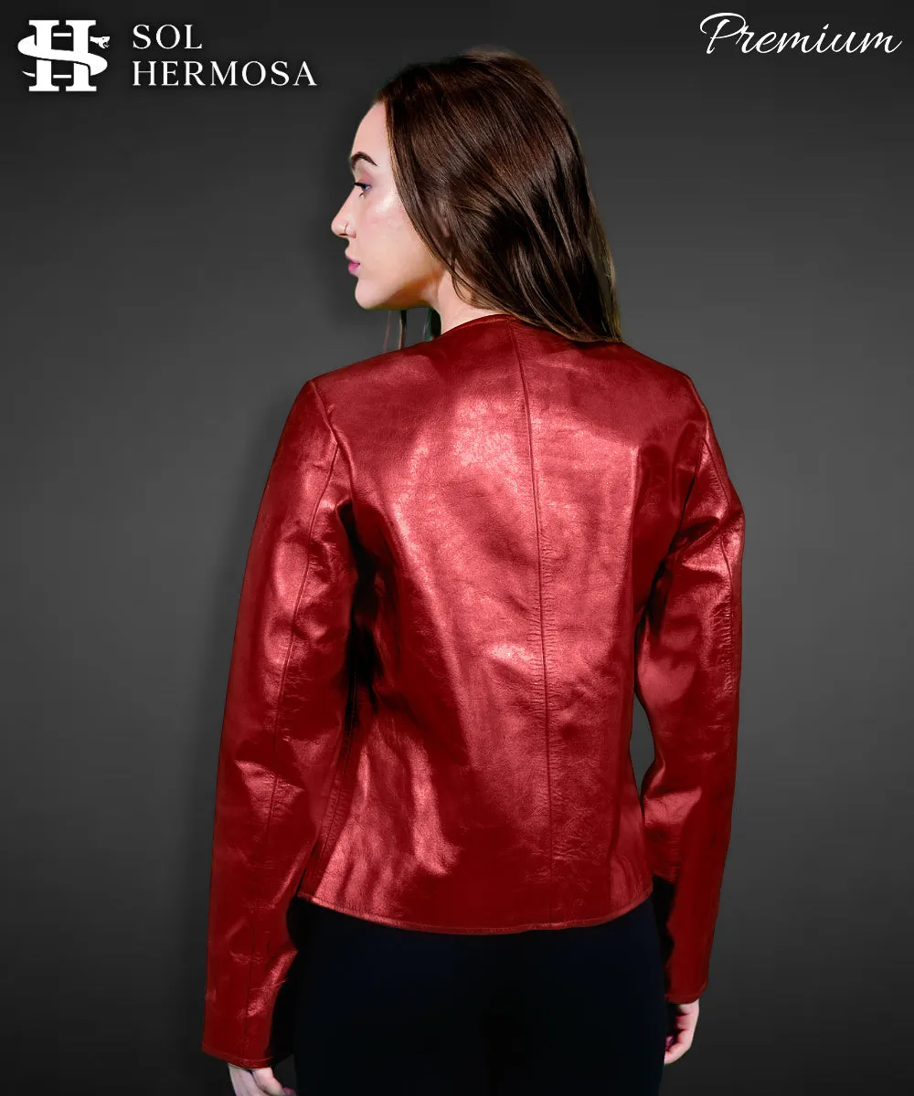 Genuine Leather Jacket For Women - Hestia