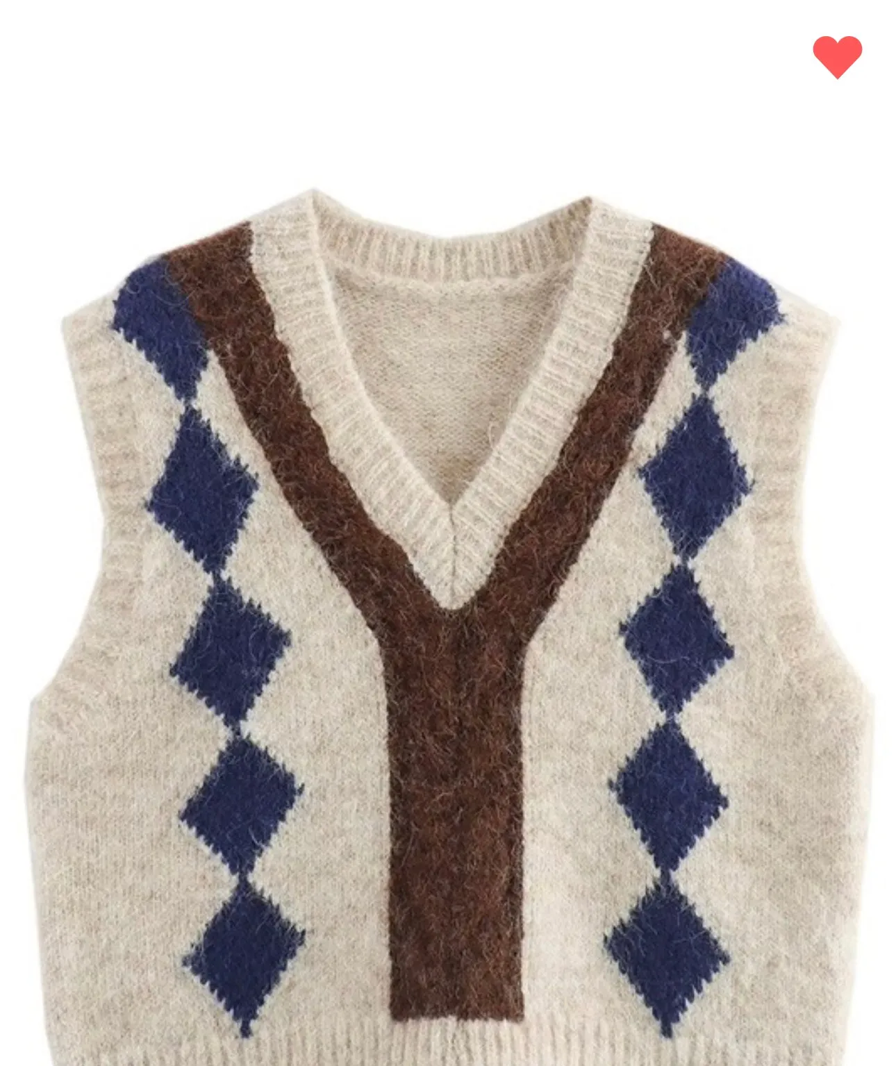 Geometric Pattern Knit Vest