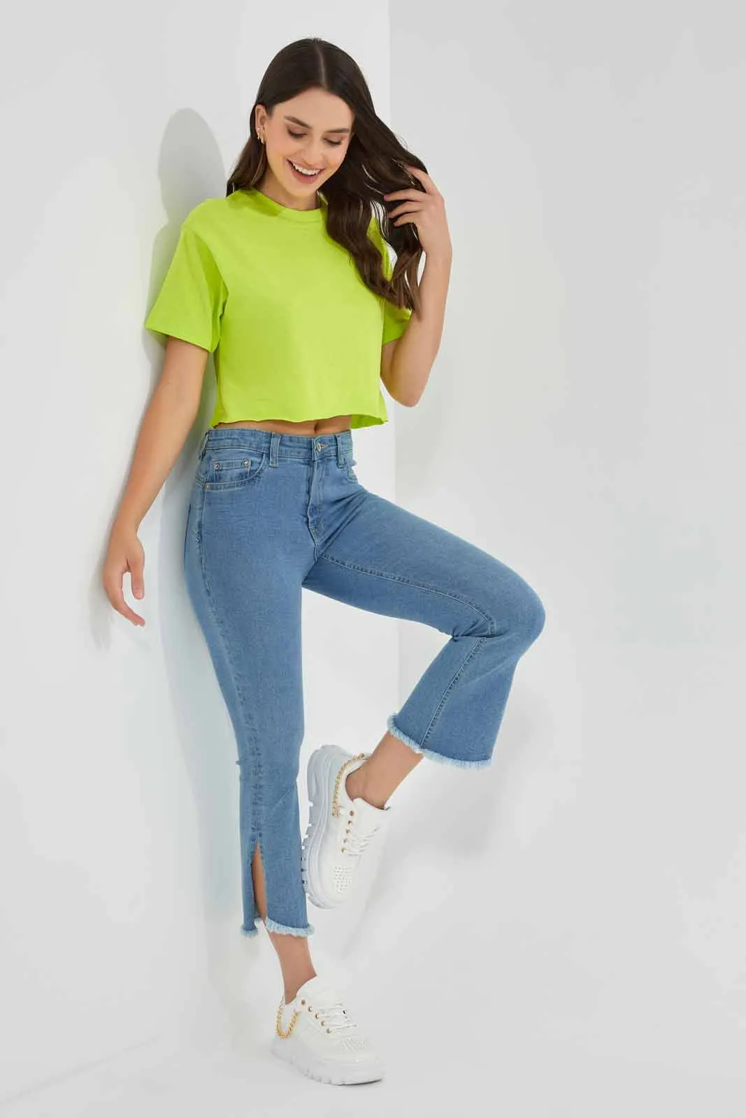 Green Cropped T-Shirt