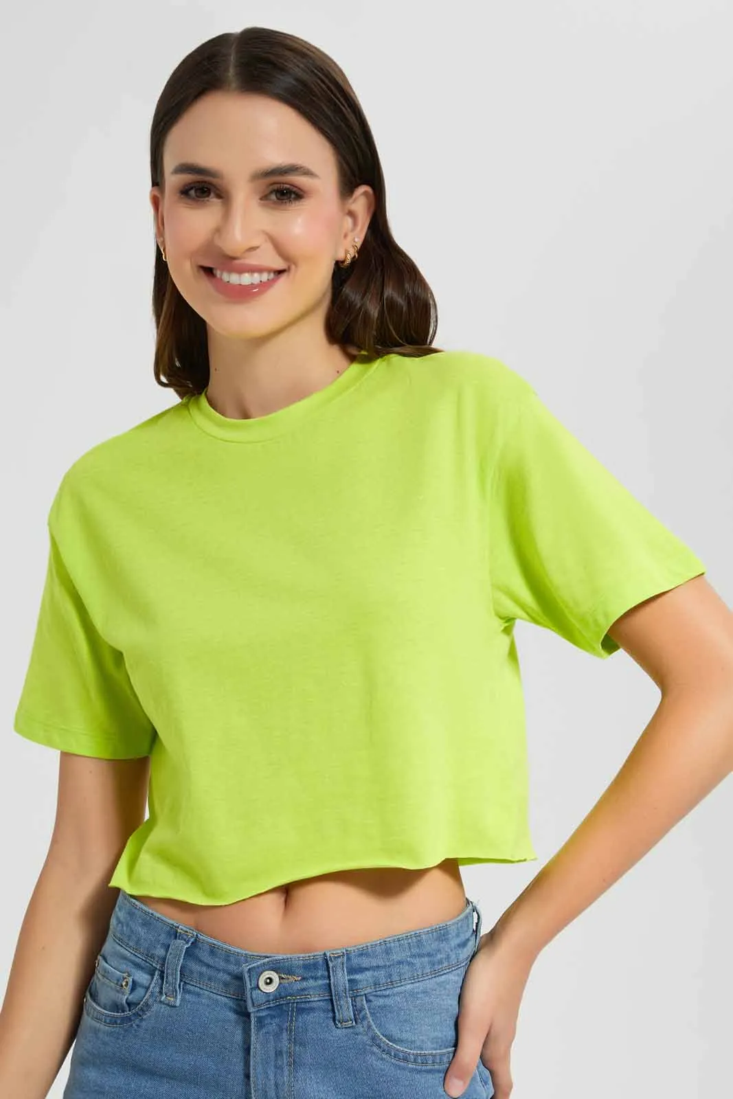 Green Cropped T-Shirt