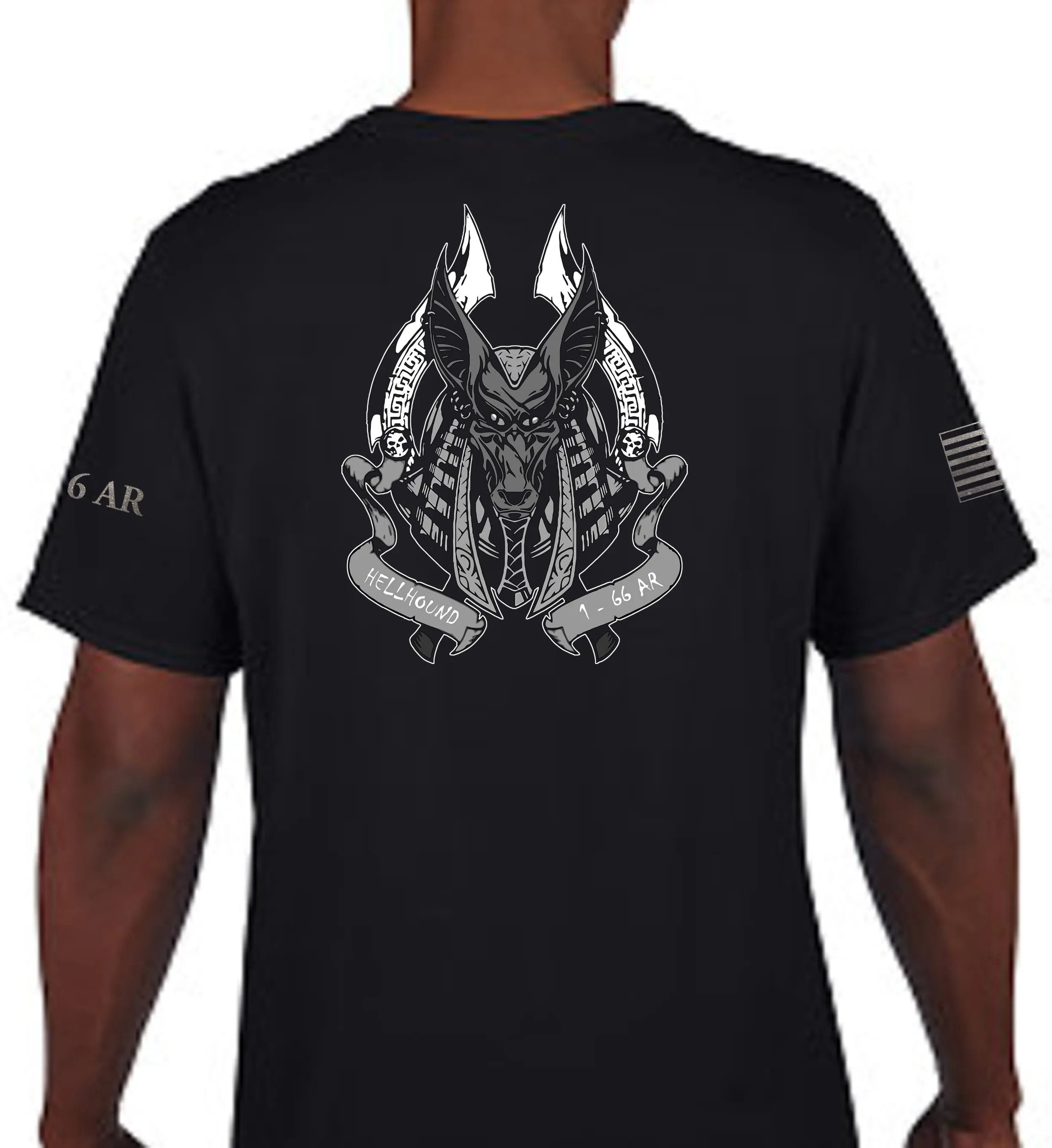 Grey Hellhound Unisex Performance Short Sleeve PT Shirt (Feels like Cotton). This shirt IS approved for PT.