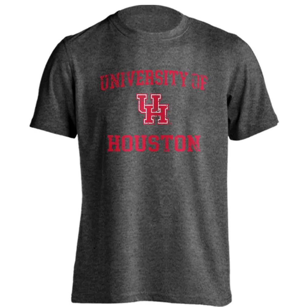 Houston Cougars Distressed Retro Short Sleeve Athletic Heather T-Shirt