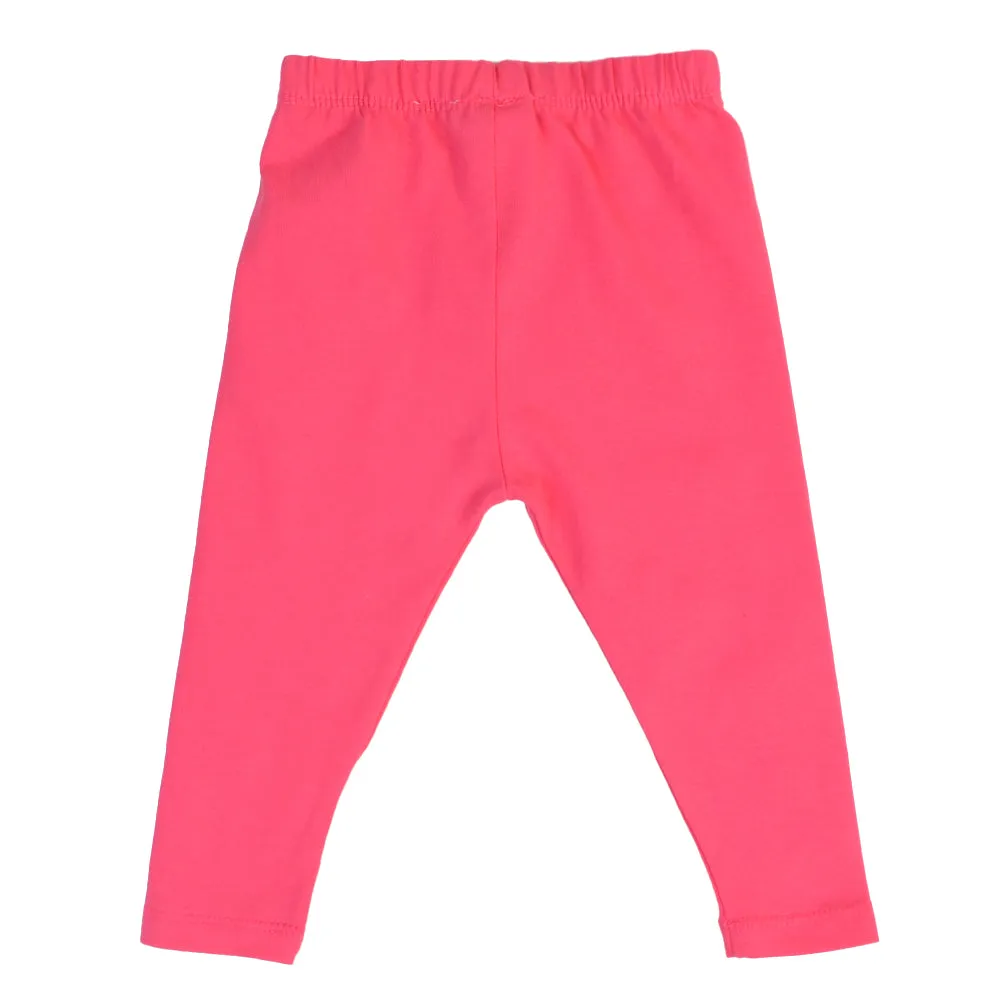 Infant Girls Plain Tights-Hot Pink