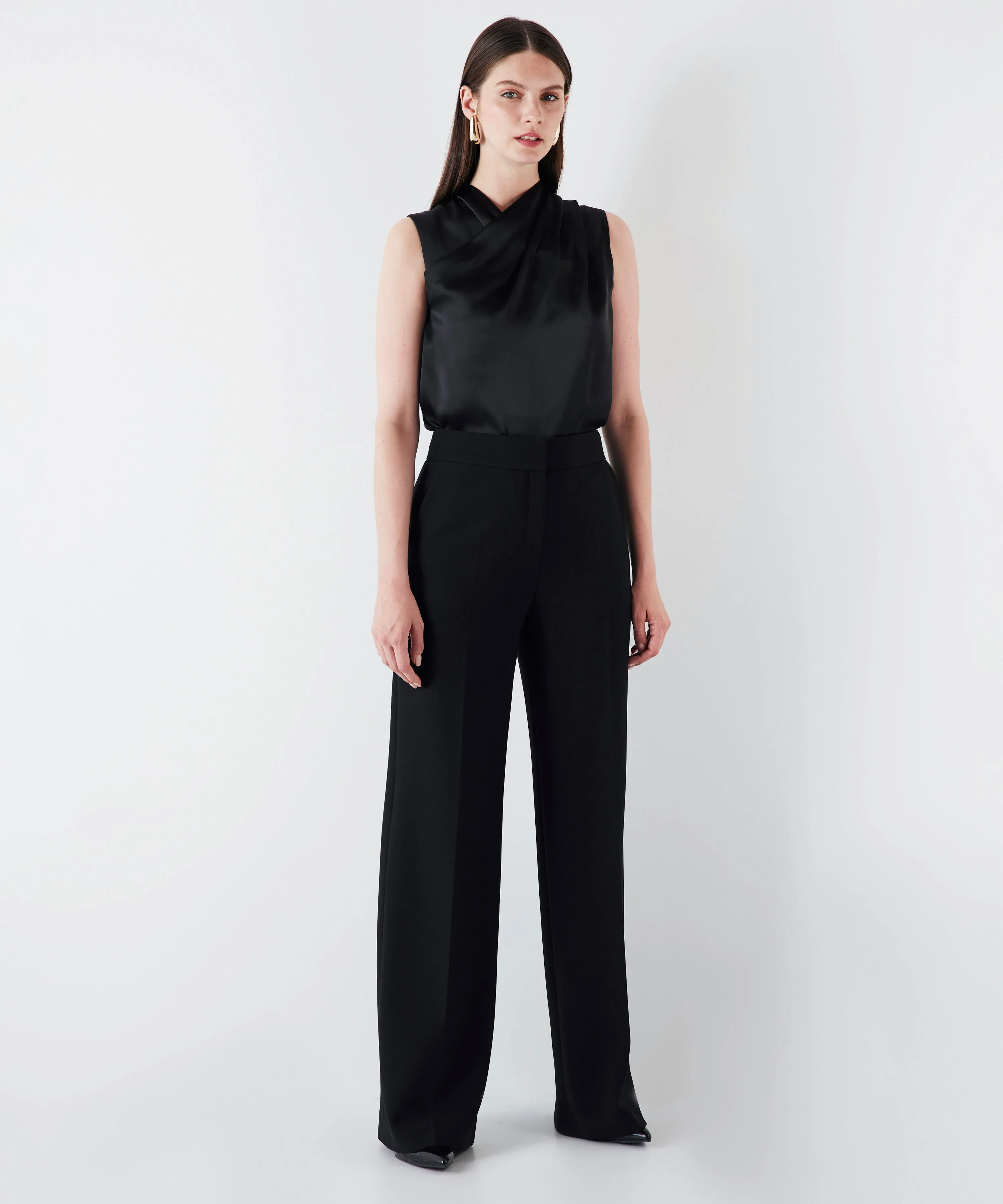 Ipekyol Draped High Neck Blouse Black