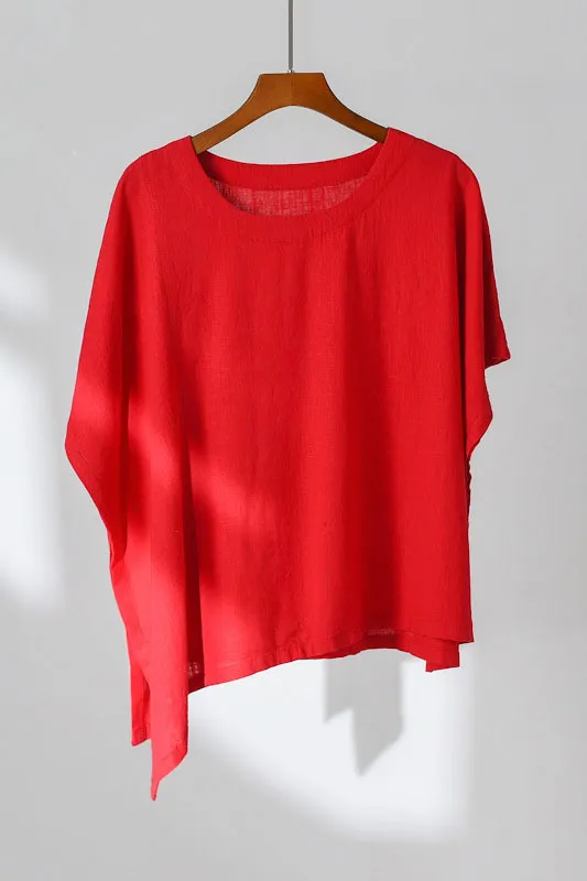 Irregular round collar top for women J009-27