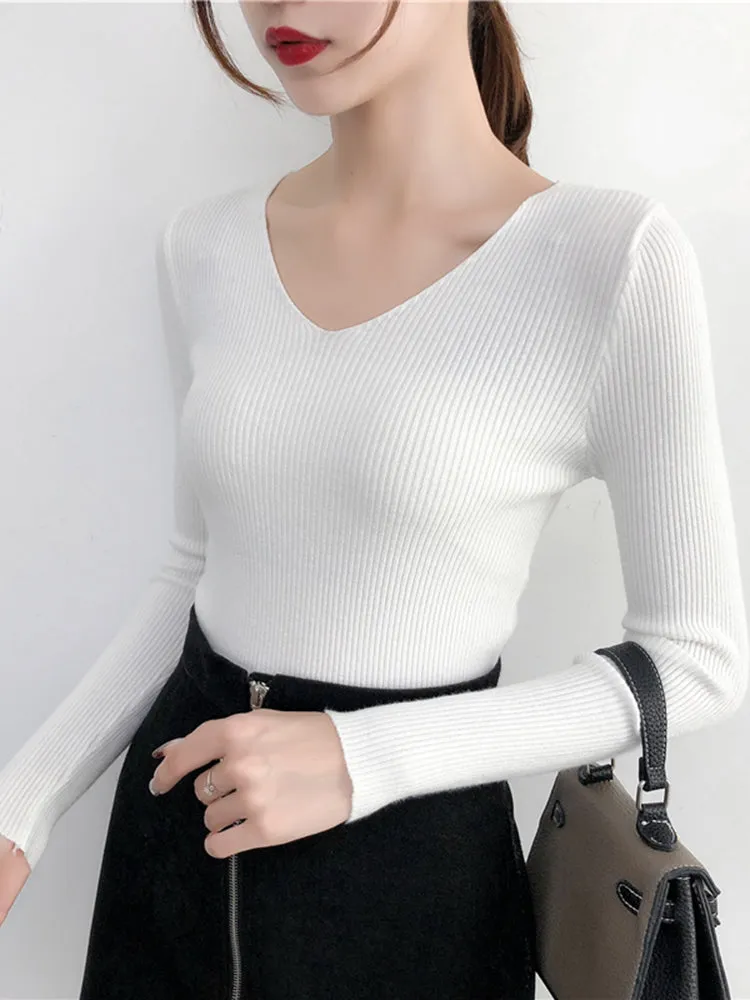 Jade V Neck Women Sweater