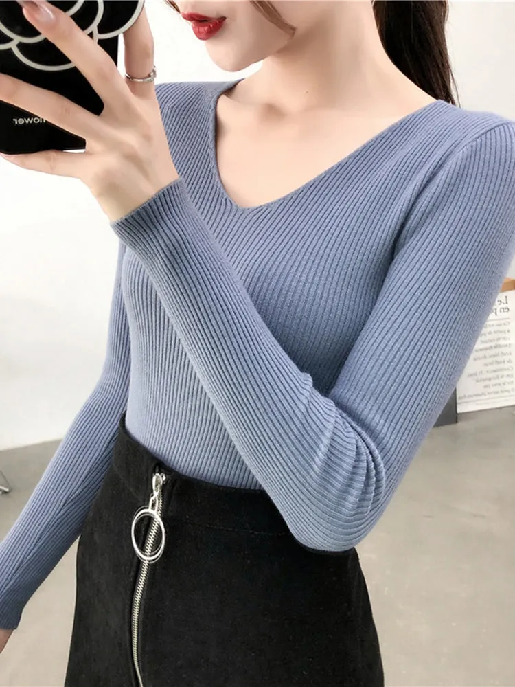 Jade V Neck Women Sweater