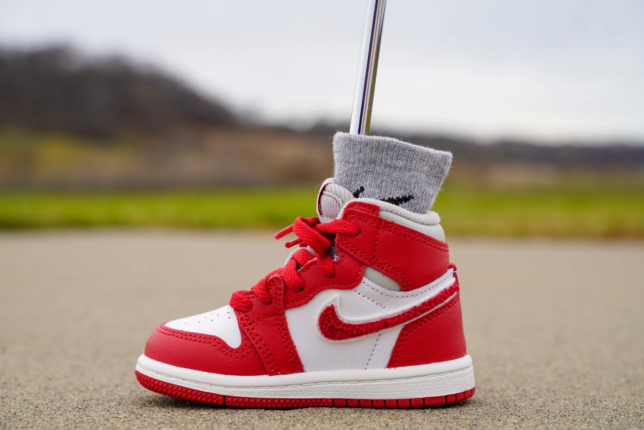 Jordan 1 Retro High OG [VARSITY RED ORE] Standing Sneaker Putter Cover