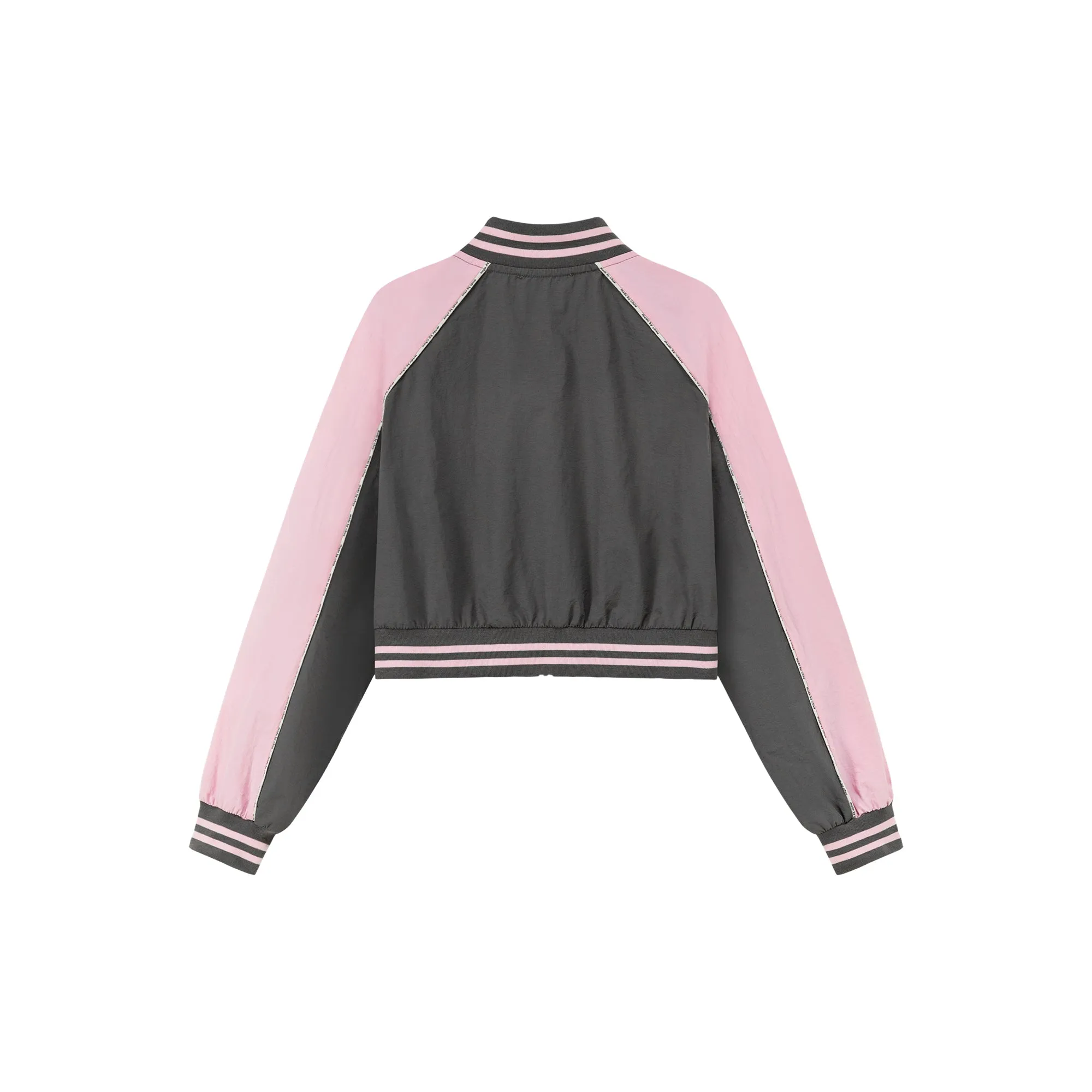 Logo Colored Zip-Up Varsity Jacket