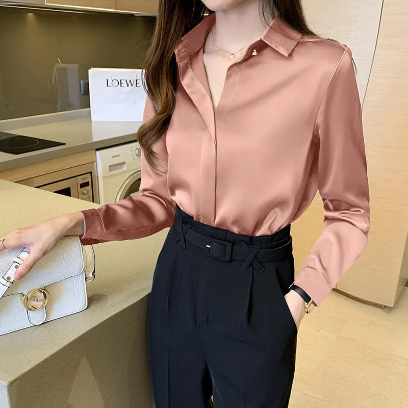 Long Sleeve Fashion Woman Blouses