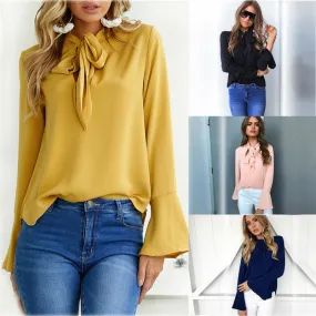 Long Sleeve Office Blouse