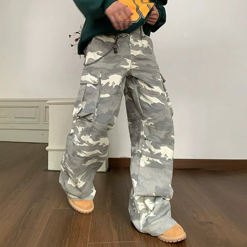 Loose-fit Camouflage Cargo Pants