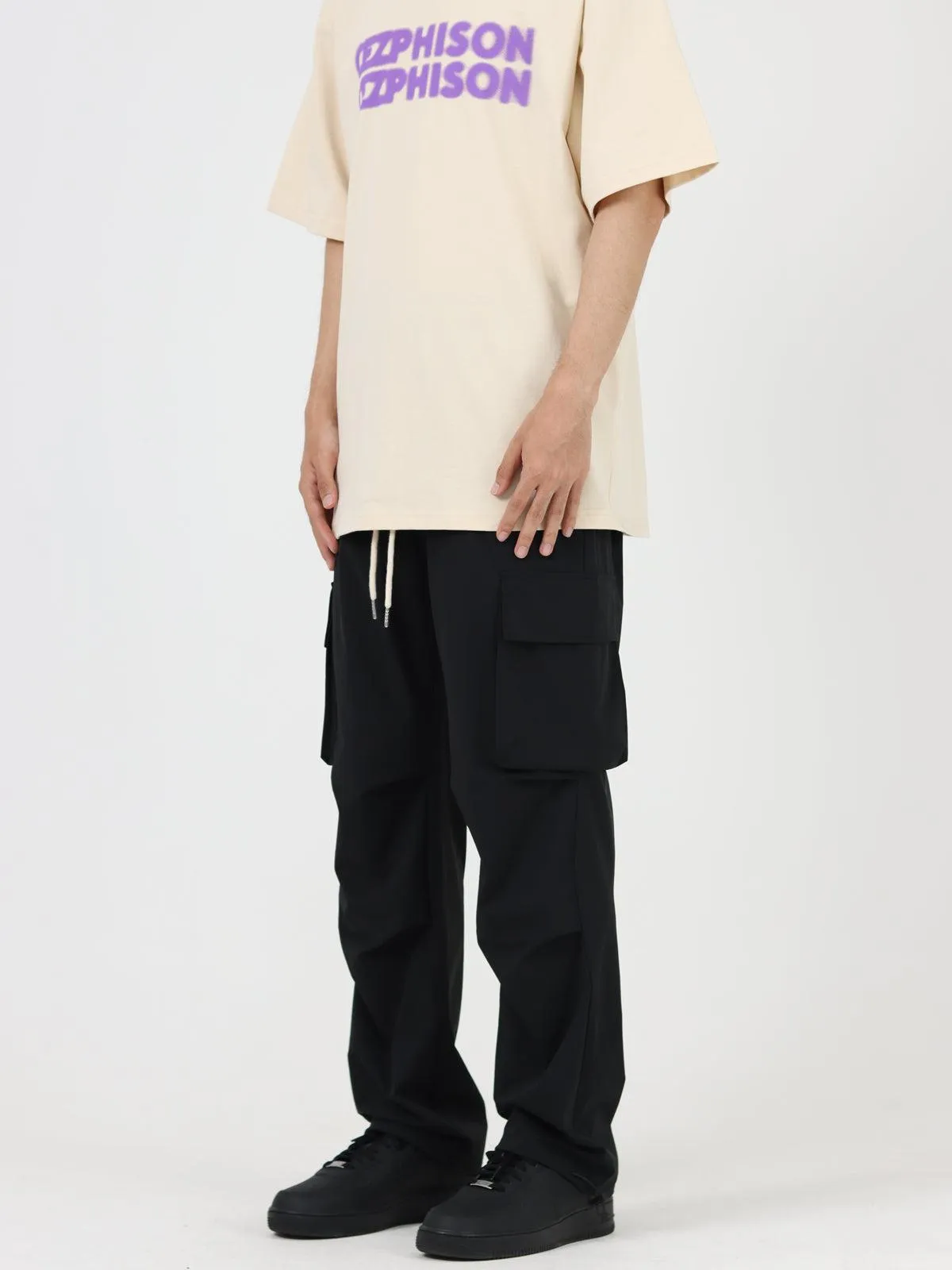 Loose-fit Drawstring Cargo Pants