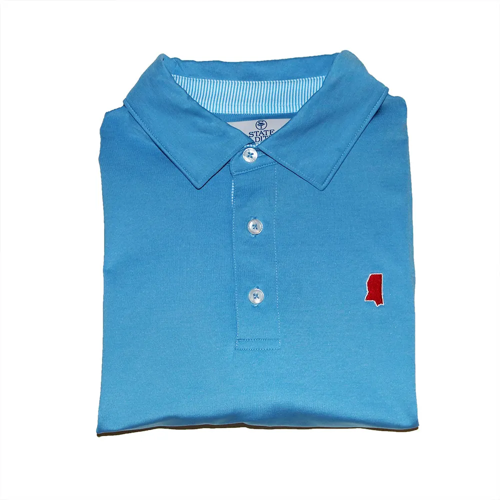 Louisiana Ruston Gameday Signature Polo Light Blue