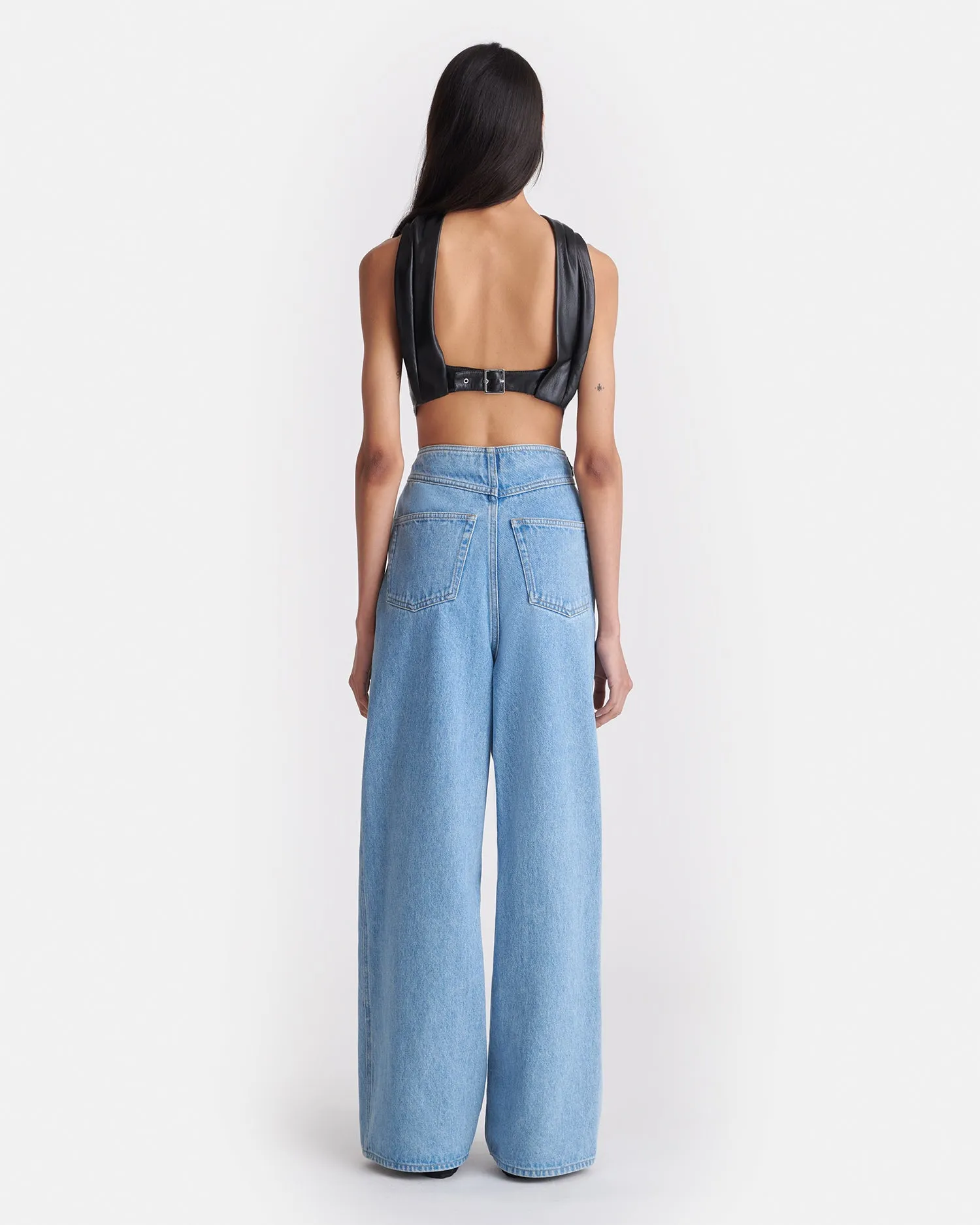 Makena - Wide-Leg Jeans - Mid Blue