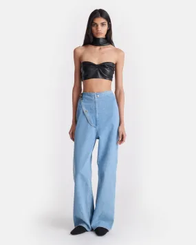 Makena - Wide-Leg Jeans - Mid Blue