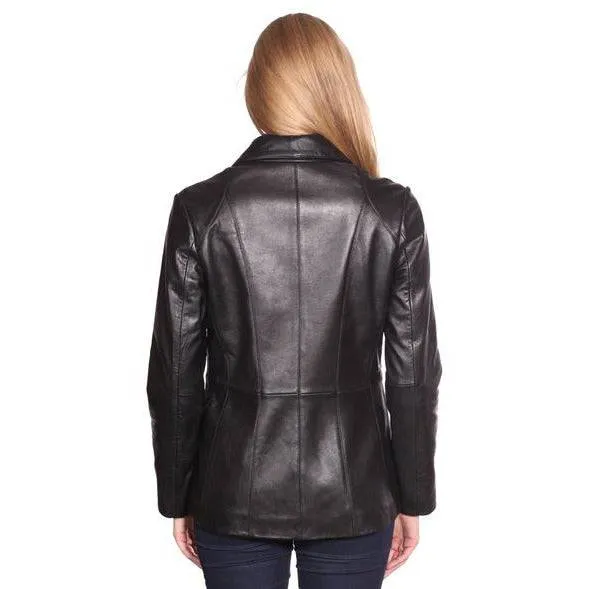 Mason & Cooper Women's Leather Blazer Jacket