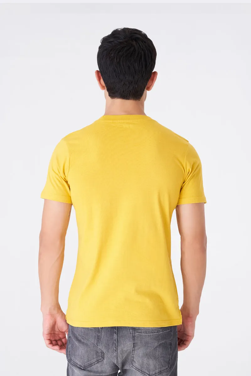 Men's Yellow Gym T-Shirt for Bold Workouts