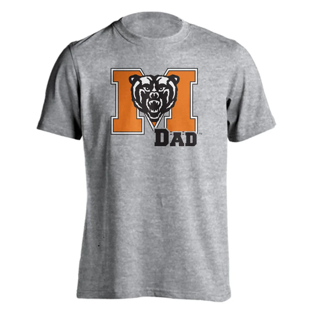 Mercer University Bears MU Dad Proud Parent Father Logo Short Sleeve T-Shirt