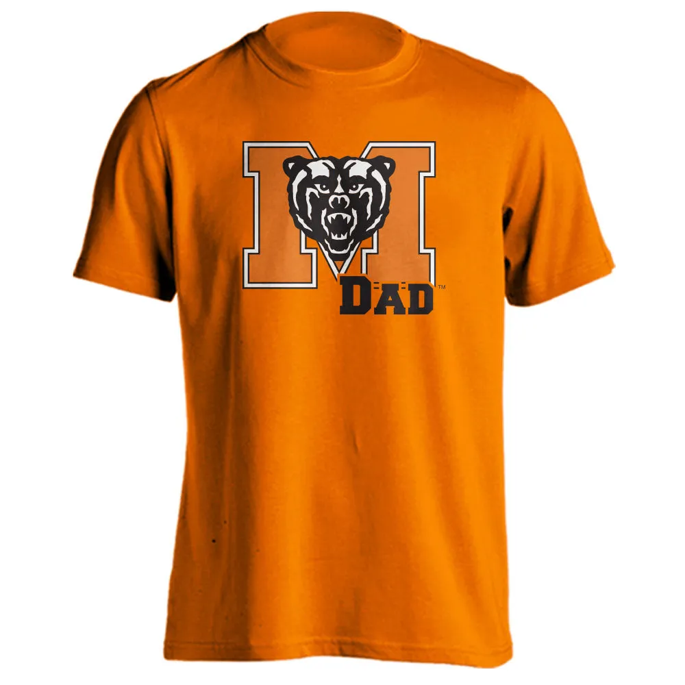 Mercer University Bears MU Dad Proud Parent Father Logo Short Sleeve T-Shirt