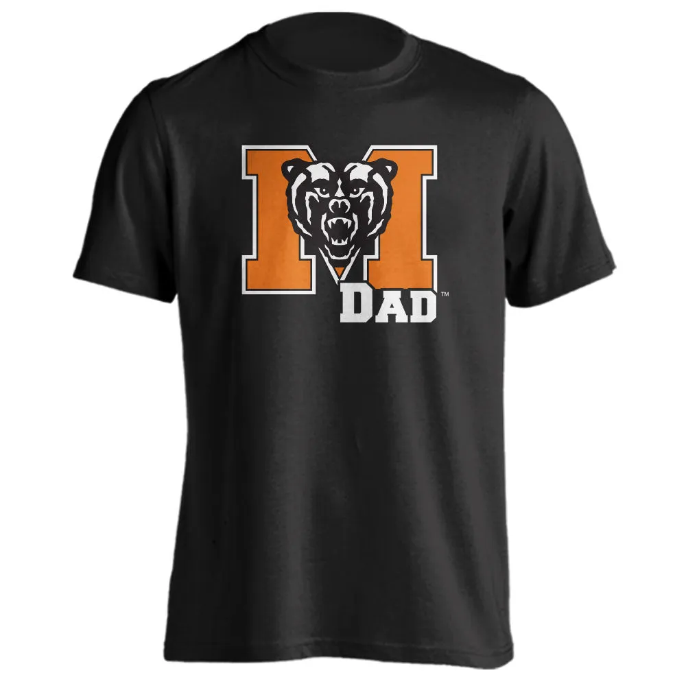 Mercer University Bears MU Dad Proud Parent Father Logo Short Sleeve T-Shirt