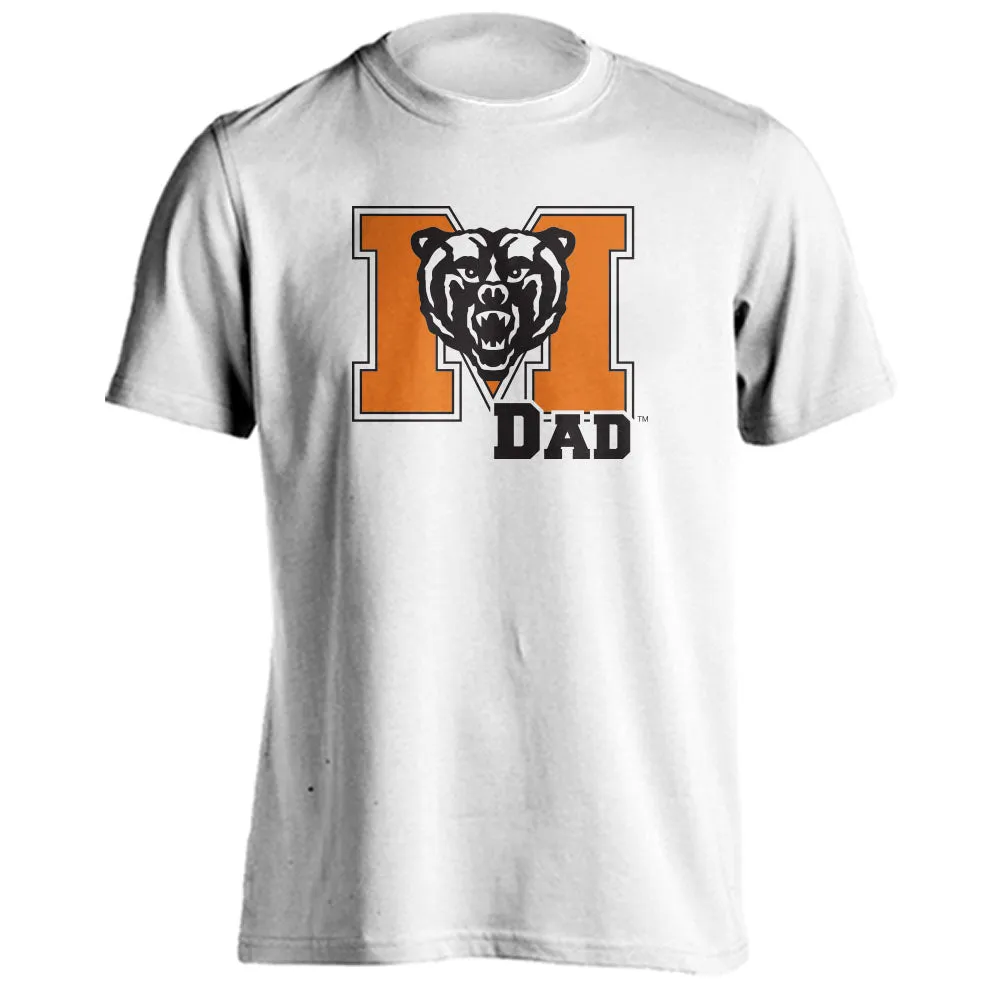 Mercer University Bears MU Dad Proud Parent Father Logo Short Sleeve T-Shirt