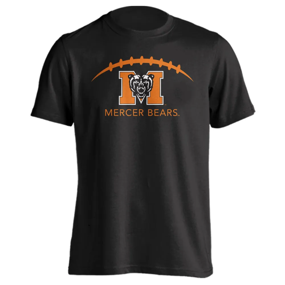 Mercer University Bears MU Laces Out Football Logo Tee Short Sleeve T-Shirt