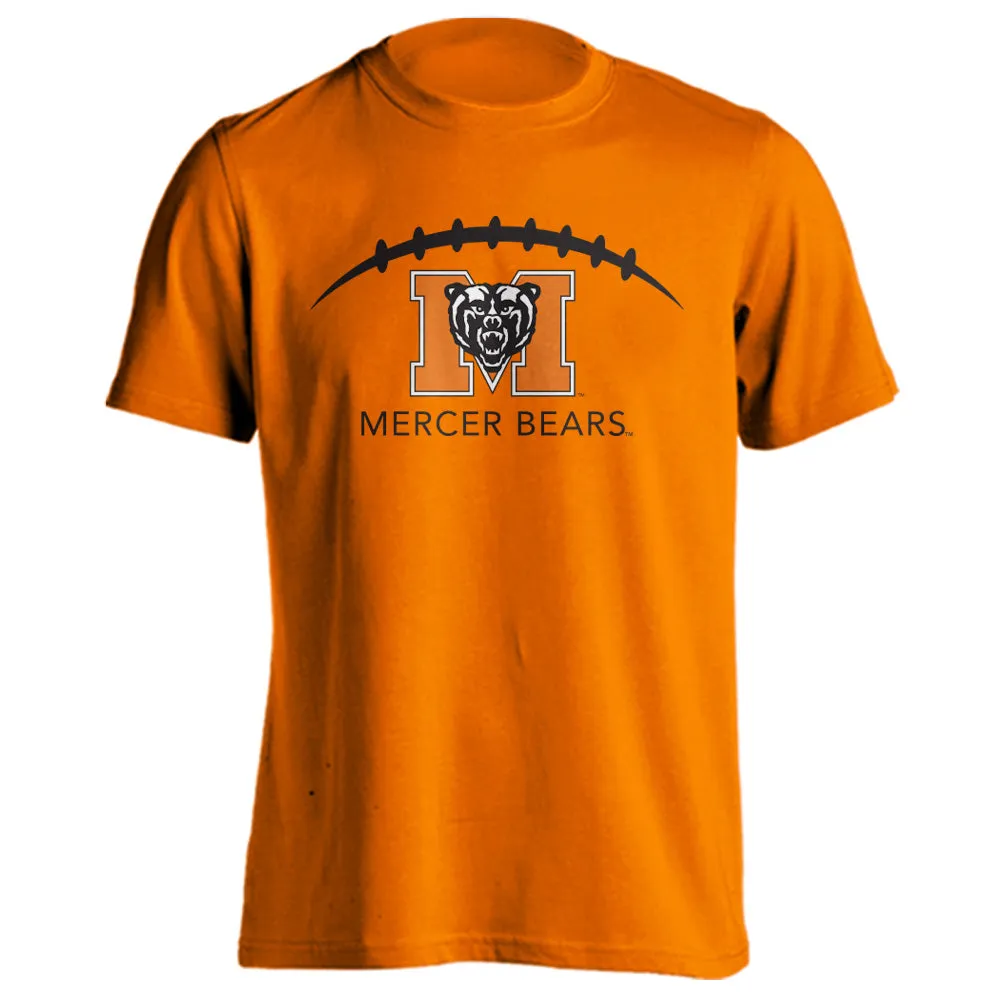 Mercer University Bears MU Laces Out Football Logo Tee Short Sleeve T-Shirt