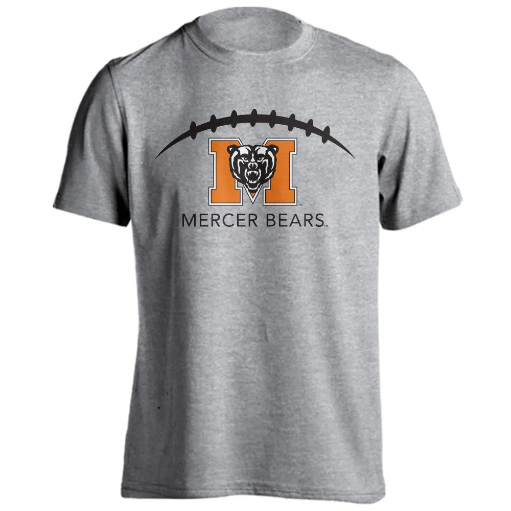 Mercer University Bears MU Laces Out Football Logo Tee Short Sleeve T-Shirt