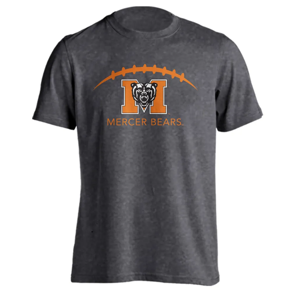 Mercer University Bears MU Laces Out Football Logo Tee Short Sleeve T-Shirt