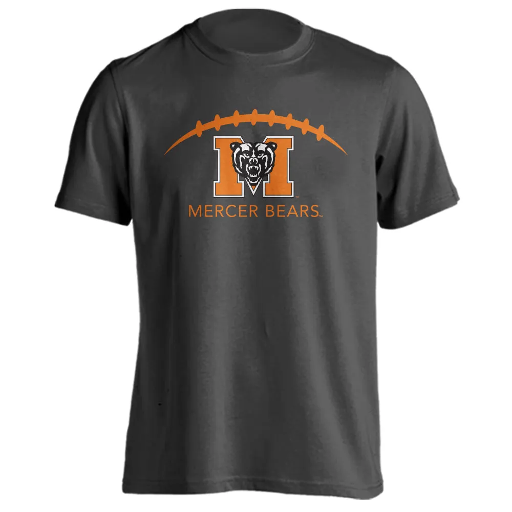 Mercer University Bears MU Laces Out Football Logo Tee Short Sleeve T-Shirt