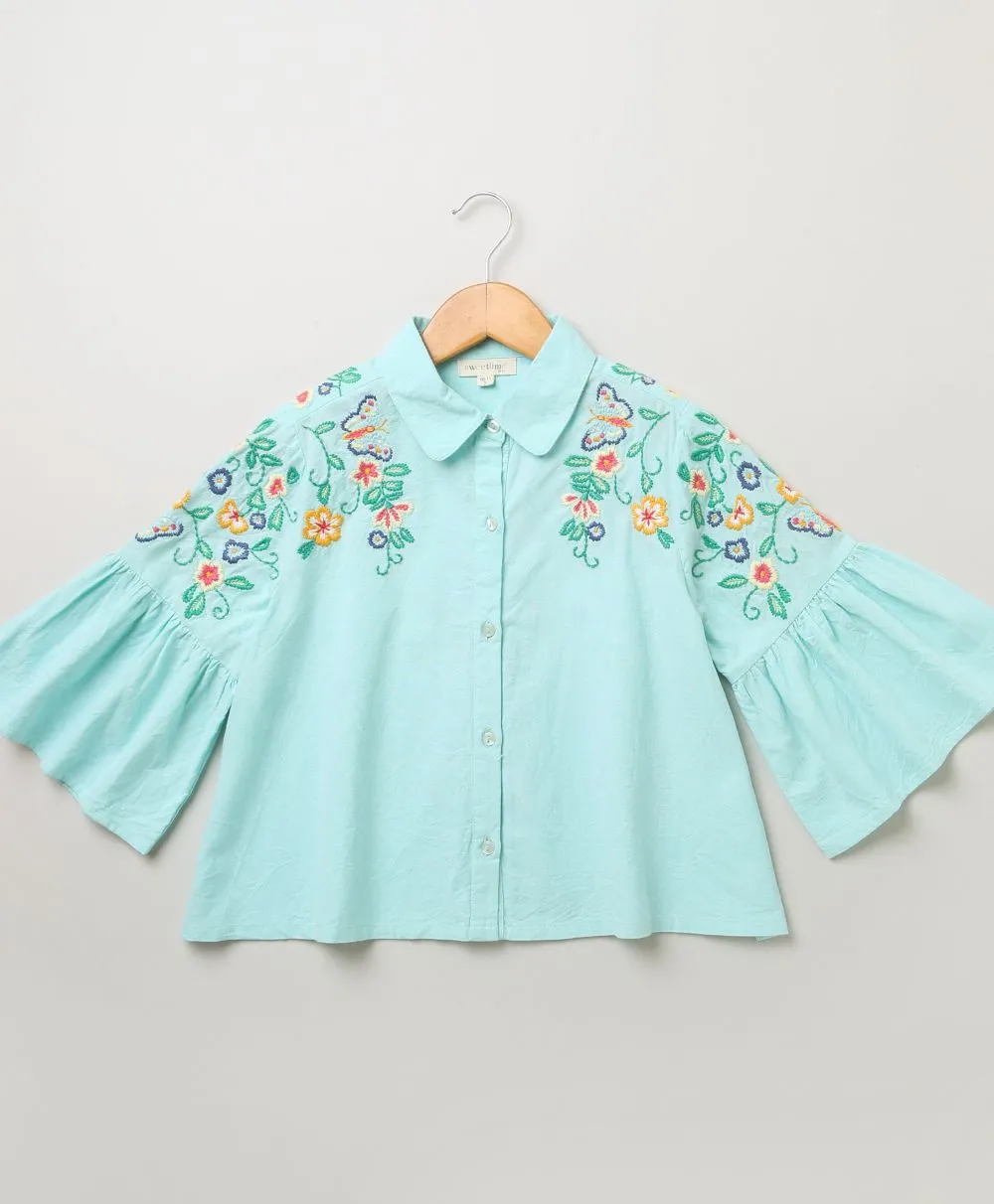 Mint Green Cotton Shirt